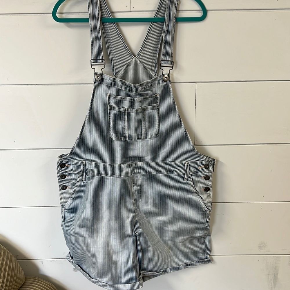 Torrid Blue Striped Women Jeans Overalls